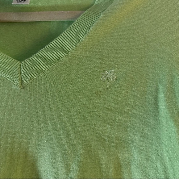 Lilly Pulitzer Palm Tree Logo V-Neck Sweater Green Women’s Medium - Picture 4 of 9